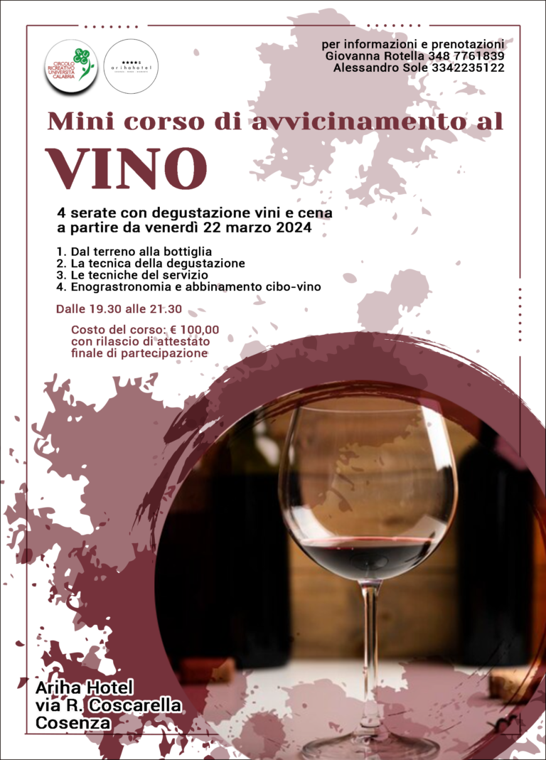 Mini Corso Di Avvicinamento Al Vino Dal Marzo