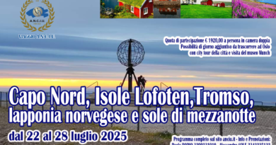 Viaggio ANCIU a Capo Nord, Isole Lofoten e la Lapponia Norvegese – 22/28 luglio 2025